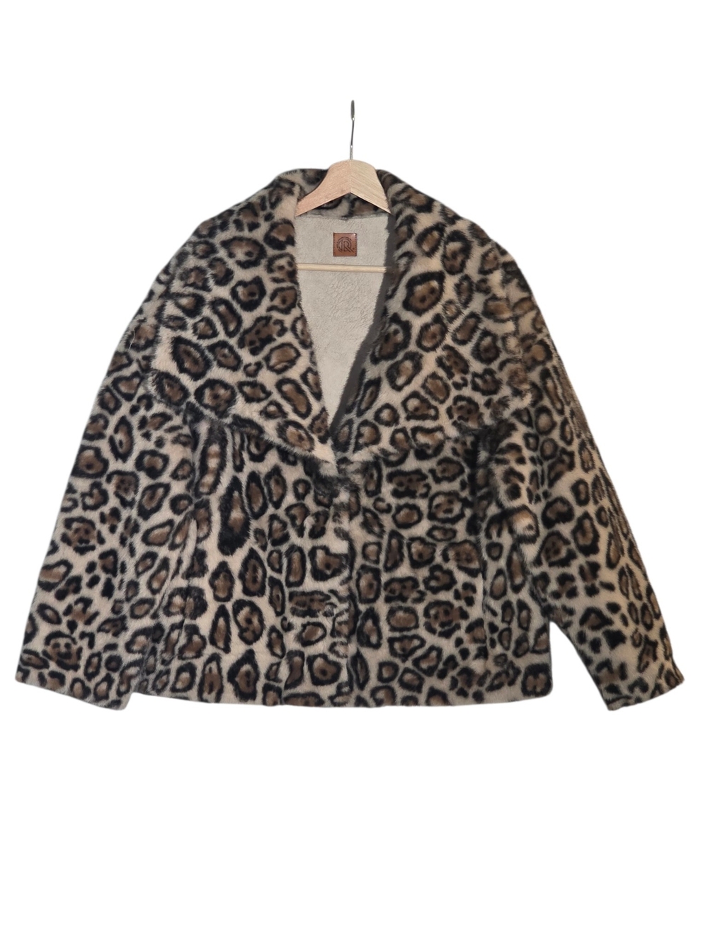 Leopard Print Faux Fur NWOT Boutique Jacket Retro Glam Maximalist Soft And Cozy!